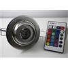 VIDOELETTRONICA Faretto incasso luce led rgb cromoterapia 16 colori 4 giochi luce 3w foro 6cm