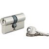 Thirard Cilindro europeo a doppia entrata SA 25x30mm, antisfilamento, nichel, 3 chiavi -