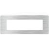 BTICINO MatixGO Placca materiale tecnopolimero Aluminium JA4807EA Placca MatixGO