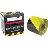 Brightium Nastro faro giallo e nero, 200 x 70 mm, ideale per segnaletica di sicurezza e de