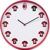A.C. Milan - Orologio da Parete, Prodotto Ufficiale, Bianco-Rosso, 0