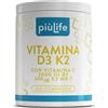 +life Vitamina D3 K2 Mk7 Con Vitamina C PiùLife - 200 Compresse - 1 Al Giorno, Vit D3