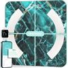Healthkeep Bilancia pesata persona, Healthkeep Balance Impedenzometro Bluetooth Bilancia connessa ad alta precisione con App 13 indicatori per Andriod e iOS Max 180kg/400lb/28st, 28 x 28 cm, marmo verde