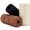 La cordeline Set di spago di iuta 2 mm, 3 x Â±160 m, colore: nero, bianco, marrone, spago da