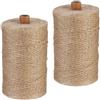 Relaxdays Spago di Iuta 1 mm, 2 Rotoli Juta 500 m ciascuno, Corda Ecosostenibile