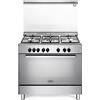 DE LONGHI DEMX 96 SG CUCINA 90X60 5 FUOCHI A GAS FORNO ELETTRICO COLORE INOX