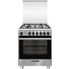 Glem Gas SA664VI Cucina a Gas 60x60Cm 4 Fuochi, Forno a Gas, Colore Inox