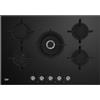 BEKO HILW75222S PIANO COTTURA DA INCASSO 75CM 5 FUOCHI A GAS - VETRO NERO
