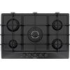 SCHOCK STP855HBK PIANO COTTURA 75CM 5 FUOCHI A GAS COLORE NERO OPACO