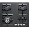 ELLECI PGSP60140WS PIANO COTTURA 60 CM 4 FUOCHI A GAS IN GRANITEK NERO
