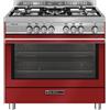 GLEM GAS ST965MRS CUCINA 90X60CM 5 BRUCIATORI A GAS FORNO ELETTRICO - ROSSO