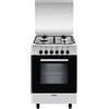 GLEM GAS A554MI6 CUCINA 53X50 4 FUOCHI A GAS FORNO ELETTRICO INOX CLASSE A