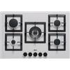 ELLECI PMSP75179CS PIANO COTTURA PLANO 75 CM 5 FUOCHI A GAS COLORE ALLUMINIO