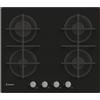 CANDY CVG6B PIANO COTTURA 60 CM 4 FUOCHI A GAS GRIGLIE IN GHISA VETRO NERO