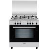 GLEM GAS A855EI CUCINA 80X50 5 FUOCHI A GAS FORNO ELETTRICO CLASSE A INOX