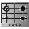 CANDY CHW6BR4WTX PIANO COTTURA DA INCASSO 60CM 4 FUOCHI A GAS COLORE INOX
