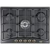 De'Longhi DE LONGHI ANF57PRO PIANO COTTURA 70 CM 5 F. A GAS GRIGLIE GHISA ANTRACITE
