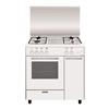 GLEM GAS AS854GX CUCINA 80x50 4 FUOCHI FORNO A GAS 61LT GRILL ELETTRICO BIANCO