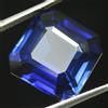 Senza marchio Pietra preziosa naturale 17,35 ct Montana Blue Sapphire certificata 14x14 mm ...