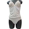 Intimo MAGIC DREAM Coordinato Intimo Donna Canotta e Slip Grigio Cotone e Pizzo