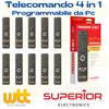 Superior 10pz TELECOMANDO UNIVERSALE FREEDOM 4in1 PROGRAMMABILE DA PC CON CAVO USB