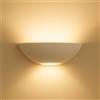 MAKA change your life quality MAKA Applique Lampada da Parete in Gesso Luna Bianca doppia luce attacco r7S max