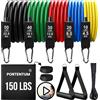 PORTENTUM Elastici per bodybuilding Fasce elastiche per Yoga Calistenia Gym Crossfit TRX