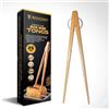Does not apply Pinze Lunghe in Legno per Toast, 25 Cm, per Tostapane, Servire Cibo, Buffet, Ins