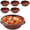 CECARO GROUP SET 6 TEGAMINI TERRACOTTA GNOCCHI PASTA FORNO FORNELLO SCALDASUGO cm 14