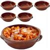 CECARO GROUP SET 6 TEGAMINI TERRACOTTA GNOCCHI PASTA FORNO FORNELLO SCALDASUGO cm 14