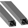 Cablecoach Cable Coach Habengut | Canalina per cavi (con foro di montaggio sul fondo) 40 x 60 mm, in PVC, lunghezza 2 m (2 x 1 m), titanio