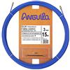 Anguila | Guida passacavi | fibra di vetro rinforzata + propilene | terminali intercambiabili | colore blu | diametro 3 mm | 15 metri