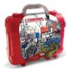 Multiprint Valigetta Travel Set Transformers, Made in Italy, Album da Colorare, con Puzzle e Matite, Set Timbrini Bimbi, in Legno e Gomma Naturale, Inchiostro Lavabile Atossico, Idea Regalo, art.42846