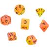 Dice4friends 86016 - Set di Dadi Glow-Swirl: Peach (7)