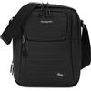 Hedgren RELAX M P Crossover Unisex con RFID - Borsa a tracolla verticale M con scomparto imbottito per dispositivi 100% RPET riciclato, impermeabile, Nero