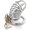 ohmama Cintura di castità uomo gabbia acciaio 9 cm x 5 cm circa anello testicolare S