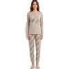Infiore Pigiama Donna INFIORE Caldo Cotone Interlock 100% Naturale con Polsini S M L XL