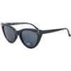 Visionmania Occhiali da sole neri da donna ragazza occhi di gatto cat eyes con protezione UV
