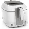 Tefal - Friggitrice "Super Uno Access FR3100", capacità 2,2 L, parti lavabili in lavastoviglie, filtro antiodore, contenitore estraibile, colore bianco/grigio