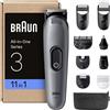 Braun Rifinitore All In One Series 3 Rasoio Elettrico Barba E Capelli 11In1 Con