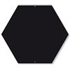 first4magnets Esagonale Lavagna Magnetica c/w 10 magneti - Nero (440 x 380 mm), Argento