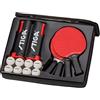 STIGA Set Seasons Anywhere, set da ping pong, 4 racchette, 8 palline e rete universale per interni ed esterni per tutta la famiglia