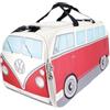 BRISA VW Collection - Volkswagen Hippie Bus T1 Van Borsone per Palestra Vintage con manici e tracolla, Sacca da viaggio con scomparti impermeabile per scarpe, Borsa sportiva, Duffel bag (L/Rosso)