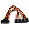 StarTech.com StarTech SATA Power Y Splitter Adapter Cable 15cm Latch Male to Female M/F Cord