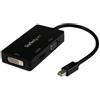 StarTech.com StarTech Mini DisplayPort to VGA DVI HDMI Adapter 3 in 1 Converter mDP Travel