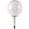 Outdoor Lights, lampada solare a forma sferica, Vetro, argento, 30 x 30 x 63 cm