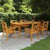 vidaXL Tavolo da Giardino 200x100x75 cm Legno Massello di Acacia