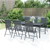 vidaXL Tavolo da Giardino Antracite 200x100x72 cm Rete d'Acciaio