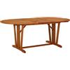 vidaXL Tavolo da Giardino 200x100x75 cm in Legno Massello di Eucalipto