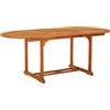 vidaXL Tavolo da Giardino 200x100x75 cm in Legno Massello di Eucalipto